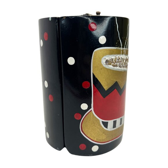 Vintage Timmy Woods Beverly Hills Wood Crossbody Purse, Coffee Cup, Handmade - Picture 14 of 15